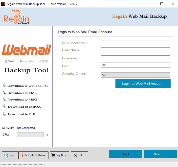 Webmail Backup Software